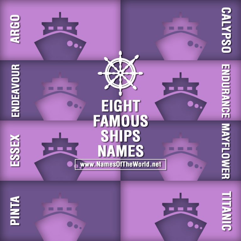 Eight famous ships names