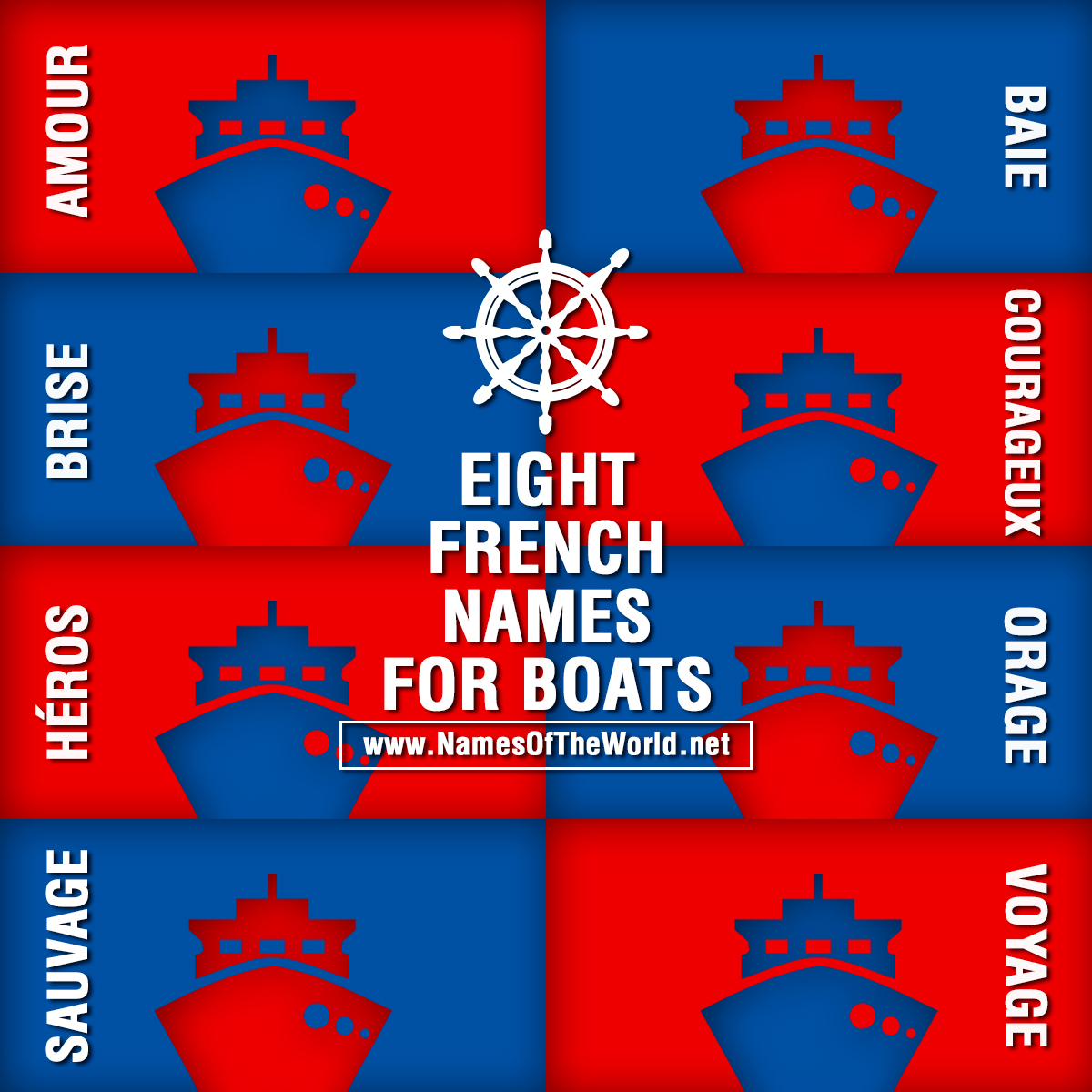 Eight French names for boats