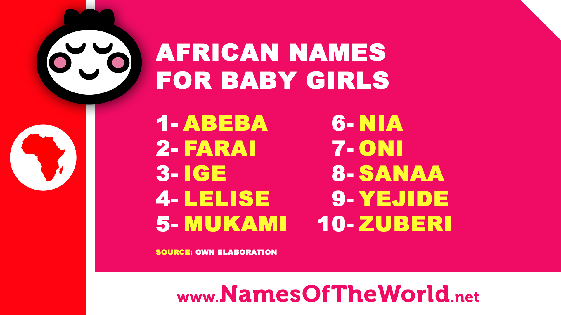 10 African names for baby girls