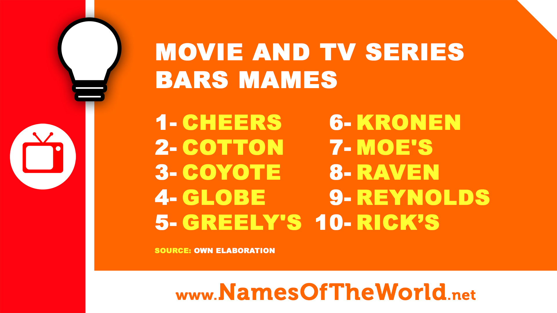 10 movies and TV series famous bars names