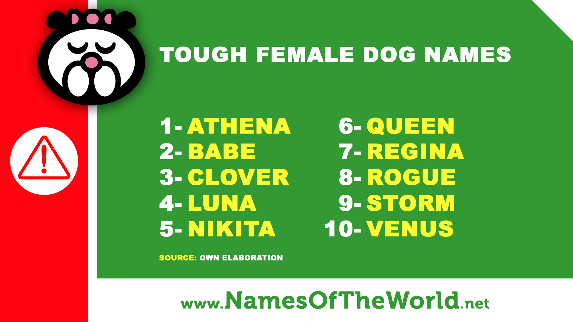 10 tough female dogs names