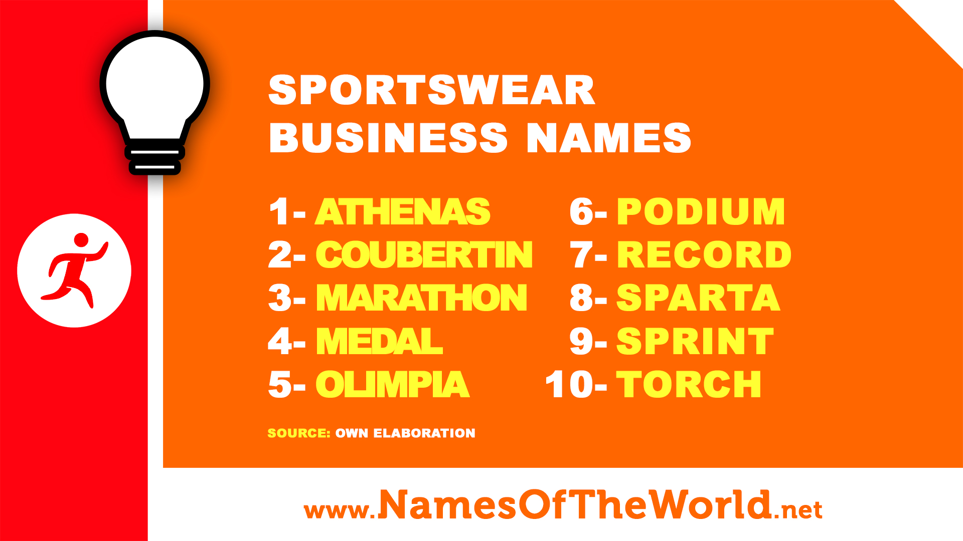 Sportswear business names
